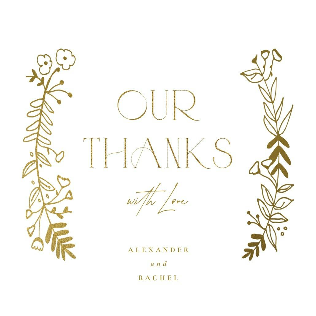 Thank you side by side - wedding thank you card